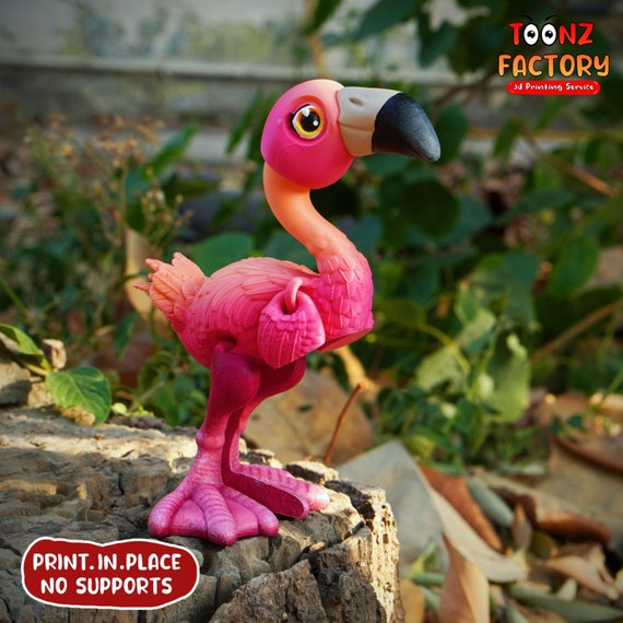 Cute Flexi Flamingo Articulated / 3D Print Instant Download/3d