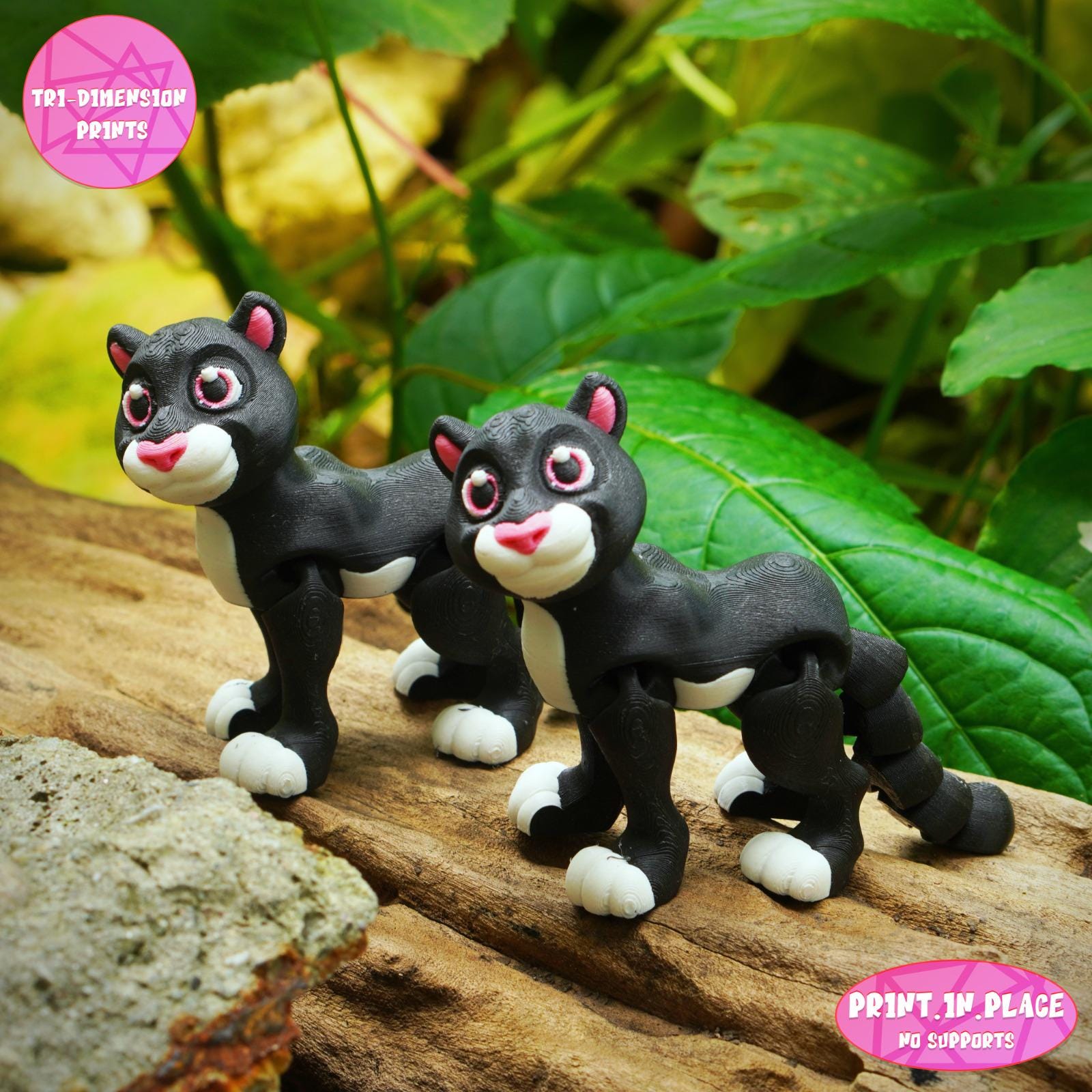 Flexi Black Panther Print in Place Toy /3D Print Instant