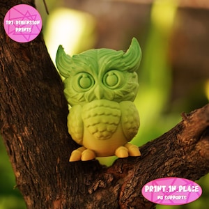 Süsse Eule Spielzeug /3D Print Instant Download/3D Gedrucktes Spielzeug/Kinderspielzeug/Eule Spielzeug/Tischdekoration