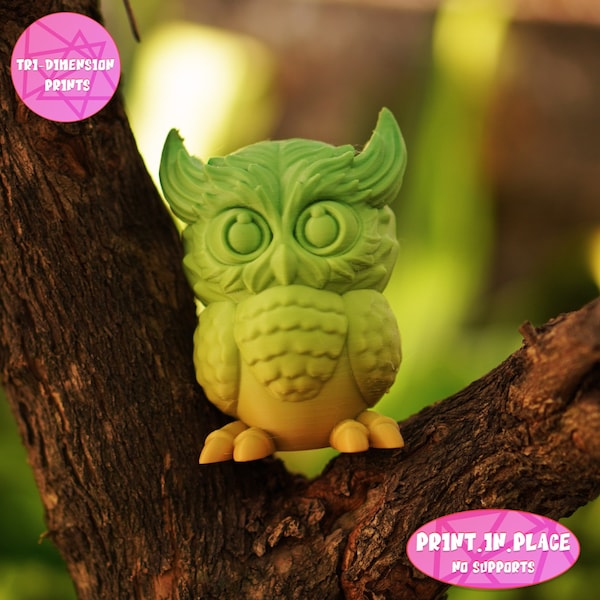 Cute Owl Toy /3D Print Instant Download/3D Printed Toy/kid toys/Owl Toy/table decoration