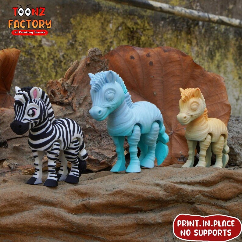 Flexi Zebra Toy: 3D Print in Place (instant Download) - Etsy