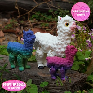 Flexi-Alpaka-Druck an Ort und Stelle Spielzeug / 3D-Druck Sofortiger Download / 3D-gedrucktes Spielzeug / 3D-gedrucktes Alpaka / artikuliertes Alpaka
