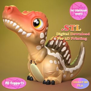 Uroczy Spinozaur / Wydruk 3D Natychmiastowe pobranie / Zabawka drukowana w 3D / Zabawki dla dzieci / Zabawka dinozaur / Wydruk 3D dinozaura