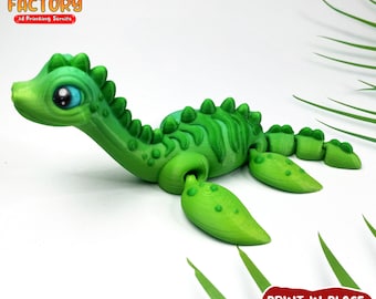 Flexi Lochness Monster Toy: Articulated 3D Print (Instant Download)