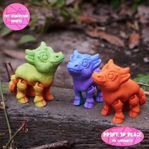 Niedliche Flexi Baby Kuh Gelenk / 3D Print Instant Download/3D gedruckt Spielzeug/3d gedruckte Kuh/Gelenkkuh