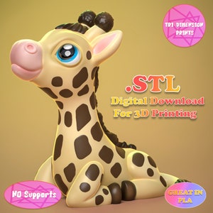Niedliches Giraffen-Spielzeug /3D Print Sofort Download/3D gedrucktes Spielzeug/Heimdekoration/Giraffetoy/Tischdekoration