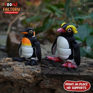 Cute Flexi Penguins Articulated / 3D Print Instant Download/3D Printed Toy/3d printed penguin/articulated penguin