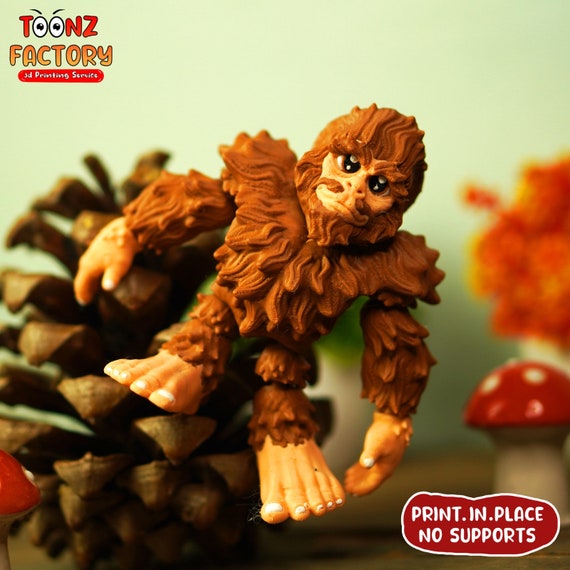 Cute Flexi Bigfoot 3D Print, Articulated Figurine (instant