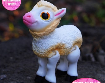 Flexi Lamb Print In Place Toy /3D Print Instant Download/3D Printed Toy/3d printed lamb /articulated sheep