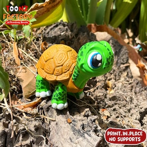 Niedliche Flexi Schildkröte / 3D Druck Instant Download/3D gedrucktes Spielzeug/3D gedruckte Schildkröte/Gelenkschildkröte