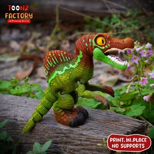 Flexi Spinosaurus Dinosaurier Druck an Ort und Stelle Spielzeug /3D Druck Sofortiger Download/3D gedruckter Dinosaurier/3D gedruckt Spinosaurus/Gelenk Dinosaurier