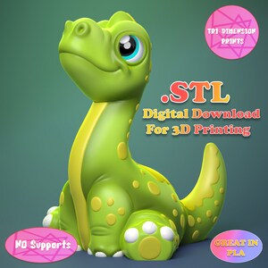 Lindo juguete de Brachiosaurus / Impresión 3D instantánea / Juguete impreso en 3D / Juguetes para niños / Juguete de Brachiosaurus / Brachiosaurus 3Dprint