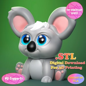 Niedlicher Koala / 3D Print Sofort Download / 3D Printed Toy/Kid Spielzeug/Koala Toy/Koala 3dprint