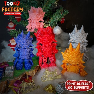 Flexi Krampus Print In Place Toy/ 3D Print Instant Download/3D Printed Toy/krampus articulated/ christmas toys