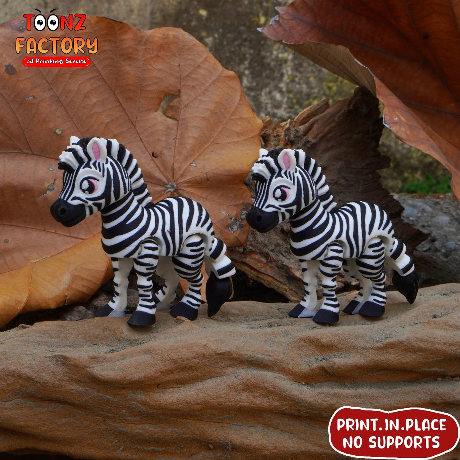 Flexi Zebra Toy: 3D Print in Place (instant Download) - Etsy