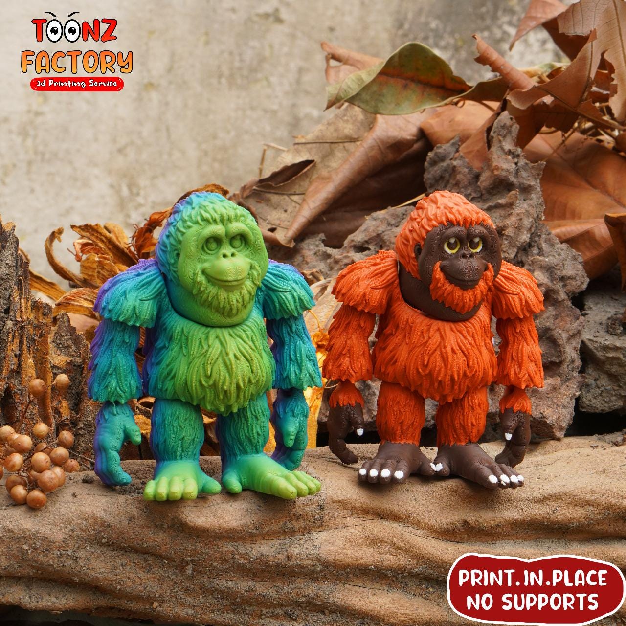 Flexi Orangutan 3D Print: Articulated Jungle Animal (digital