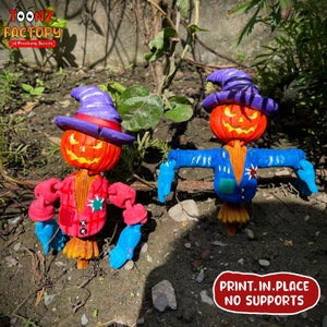 Articulated Scarecrow 3D Model: Flexi Print-in-Place Toy (Digital Download)
