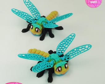 Flexi Dragonfly Articulated 3D Print Toy (Instant Download)