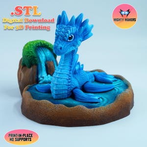 Flexi Wasserdrache /3D Druck Sofortdownload/3D Gedruckter Wasserdrache/Gelenkter Drache/Wasserdrache 3dprint/3D Druck