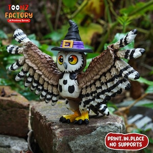 Flexi Halloween Eule Spielzeug / 3D Druck Sofort Download / 3D Gedrucktes Skelett / 3D gedruckte Eule / Gliederkauz