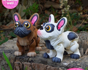 Flexi French Bulldog Toy: Articulated 3D Print (Instant Download)
