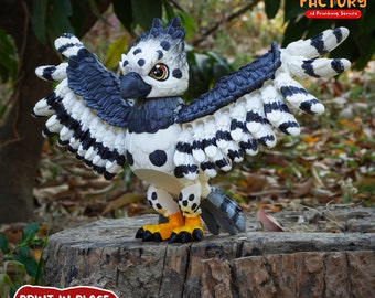 Cute Flexi Harpy Eagle 3D Print, Articulated Toy (Instant Download)