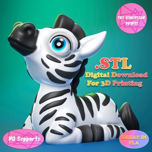 Uroczy Zebra/3D Print Instant Download/3D Printed Toy/Zabawka dla dzieci/Zabawka Zebra/Zebra 3dprint