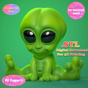 かわいいエイリアンのおもちゃ/ 3Dプリントの即時ダウンロード/ 3Dプリントのおもちゃ/ 3Dプリントのエイリアン/ エイリアンのおもちゃ