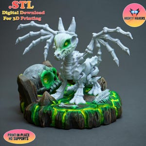 Flexi skeletdraak/3D-print direct download/3D-geprinte draak/3D-gedrukte skeletdraak/gelede draak/skeletdraak 3dprint
