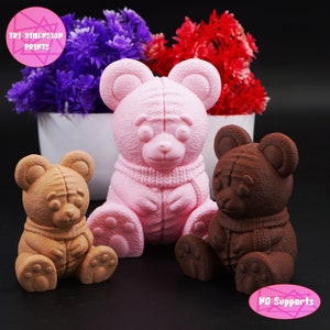 Eisbär Teddy Spielzeug /3D Print Sofortiger Download/3D Gedruckt Spielzeug/Kinderspielzeug/3D Gedruckt Teddy/Tischdekoration
