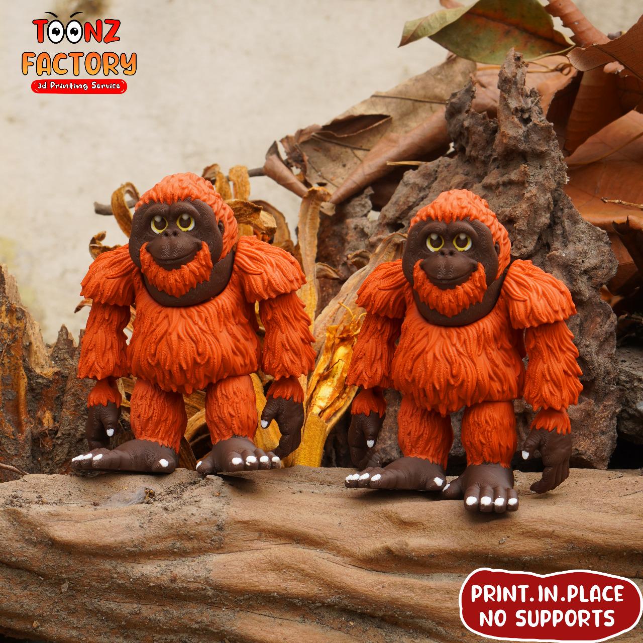 Flexi Orangutan 3D Print: Articulated Jungle Animal (digital