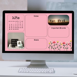 June 2022 Monthly Desktop Wallpaper Calendar and Planner