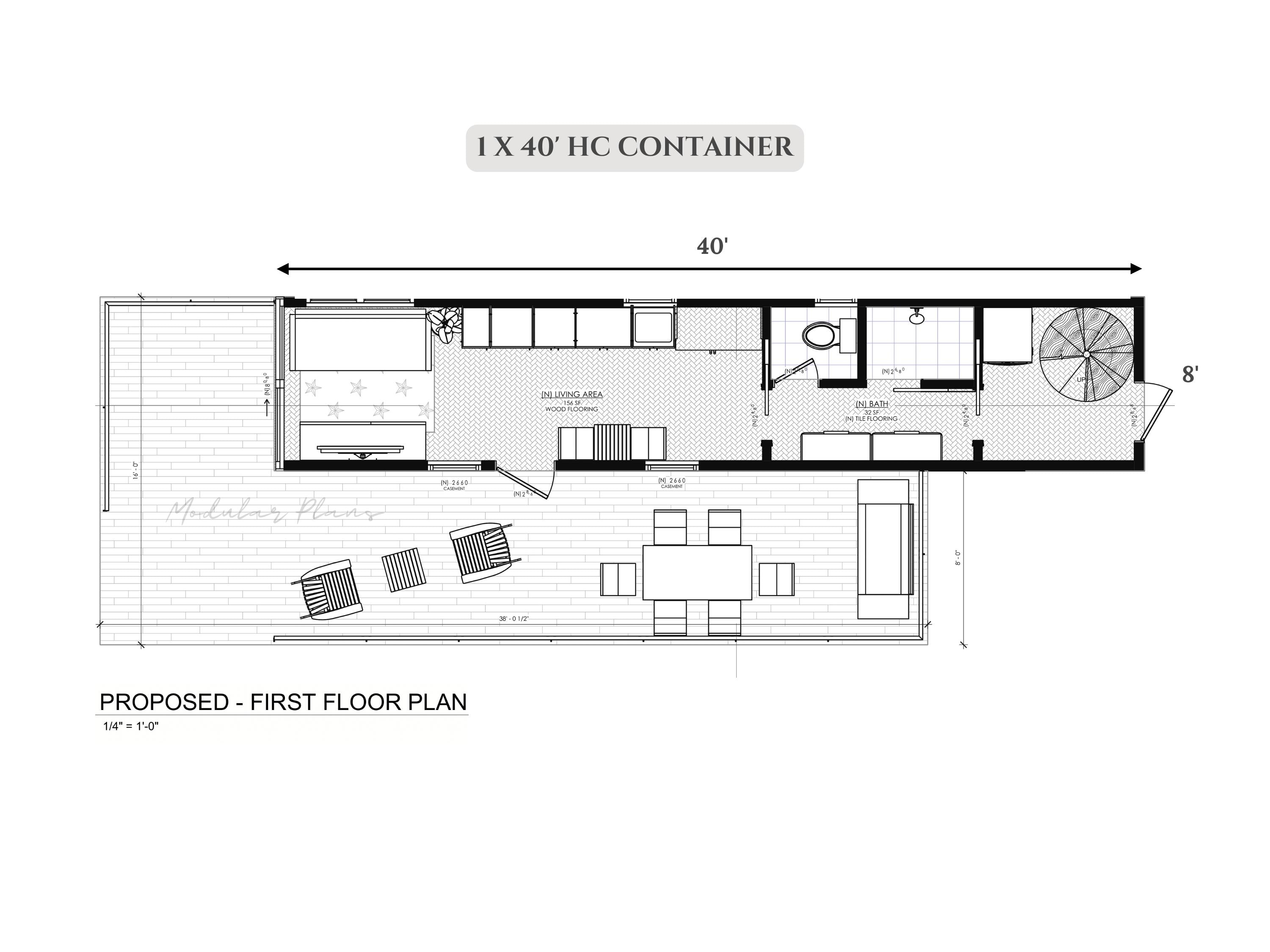 40ft & 20ft Container Home Plans | Small House Plans | Full Set ...