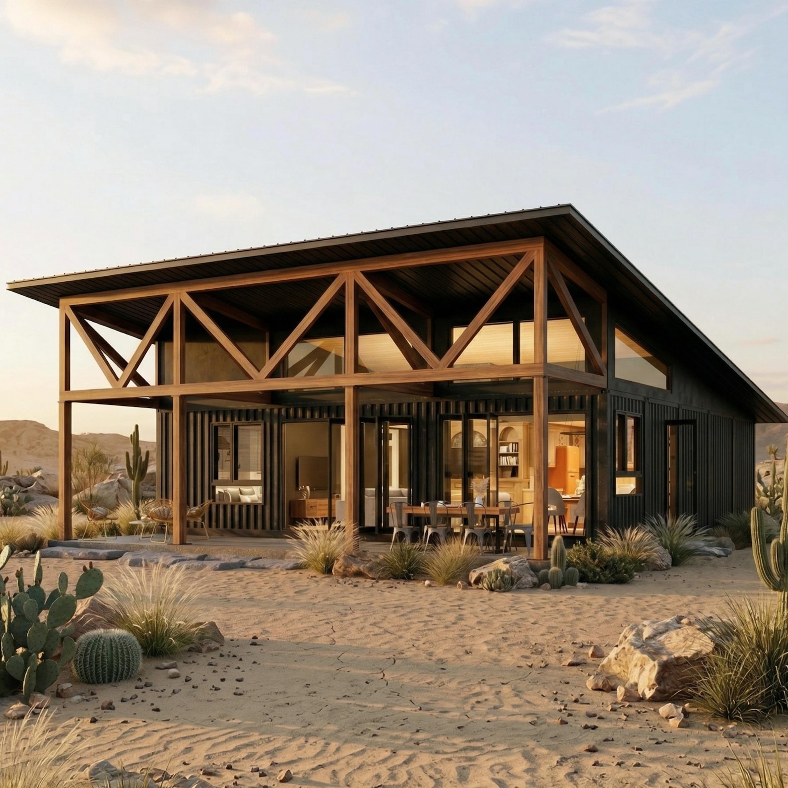 Storage Container Barnominium 5x40' Container House Plans | 3 Bed 3 Bath Container Home | Barn ...