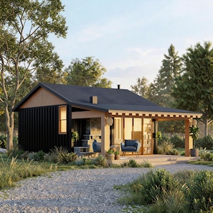 2x20ft Container House Plans - 1 Bed 1 Bath Small House Plans | Tiny House | Full Set Container Home Plans | Container House - PDFs & CAD