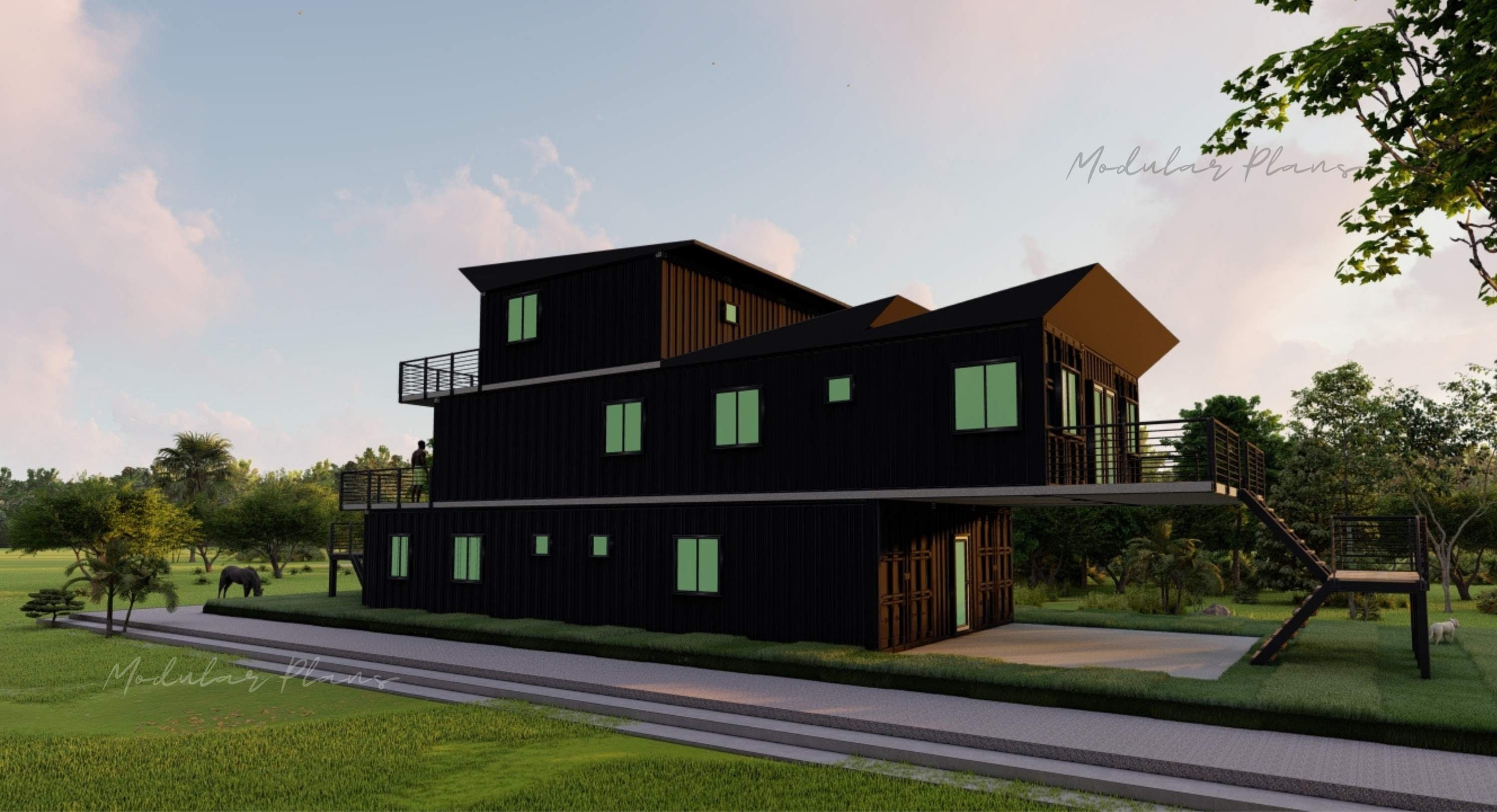 29' X 53' Willow Container Home Plans Full Set Etsy