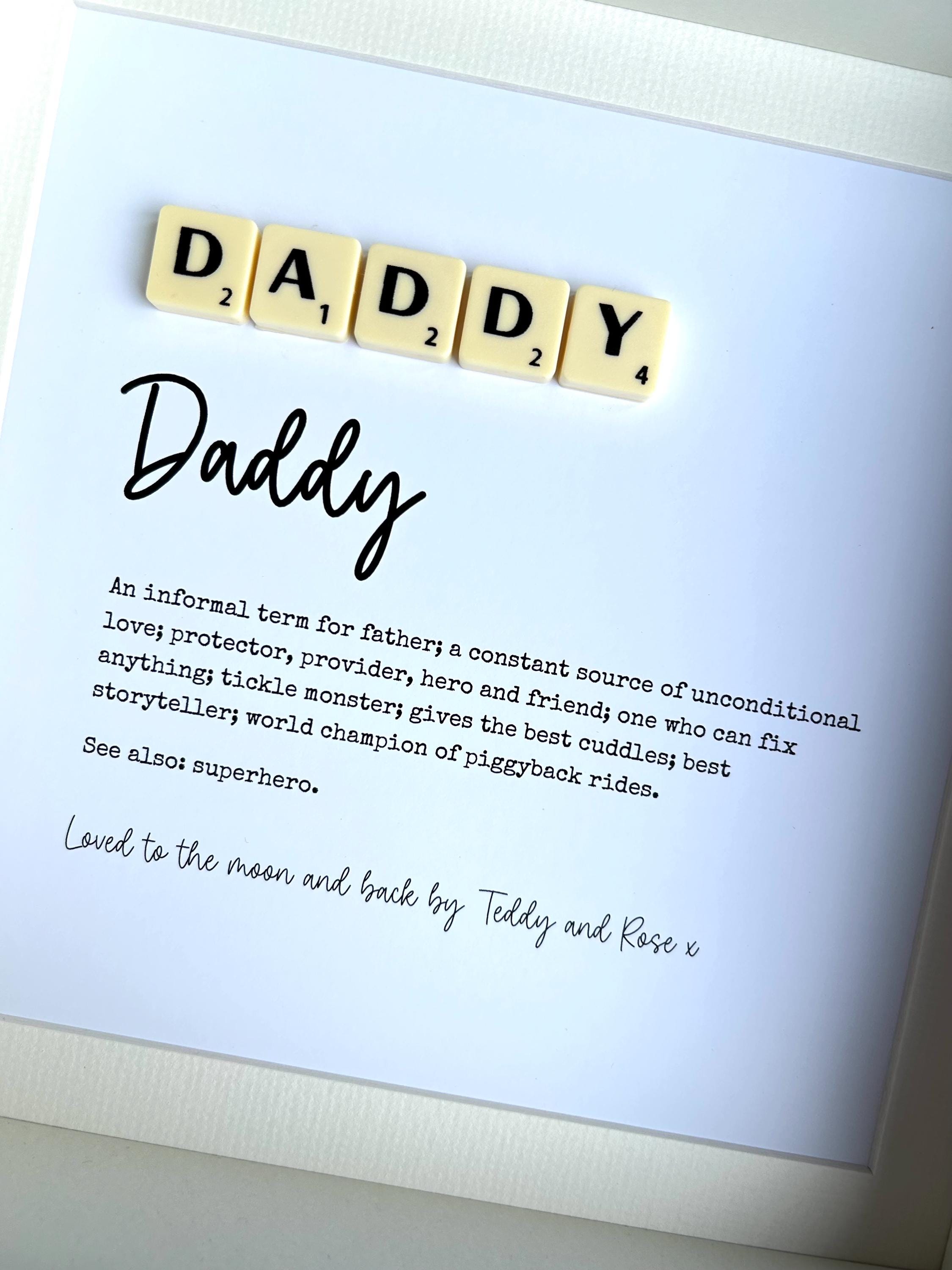 Daddy Dad Father Customised Gift Frame (christmas Personalised Fathers ...