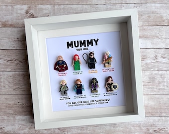 Mummy Mum Superhero Gift Frame 8 (Christmas Gift for Mummy Mum Personalised Customised)