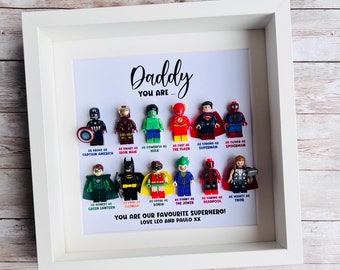 Daddy | Dad | Father My Hero Gift Frame (12 Father's Day Christmas Gift for Daddy Dad Personalised Customised)