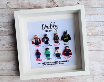 Daddy Dad Hero Gift Frame 8 (Father' Day Christmas Gift for Daddy Dad Personalised Customised)