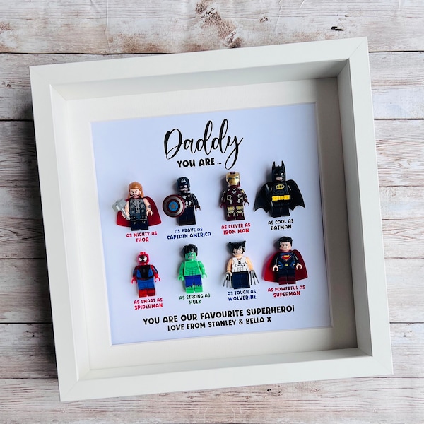 Daddy Dad Hero Gift Frame 8 (Father' Day Christmas Gift for Daddy Dad Personalised Customised)