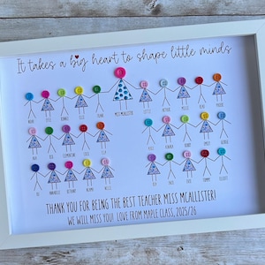 Cadre personnalisé pour enseignant (cadeau de fin d'année, cadeau de classe, cadeau unique pour mentor TA)