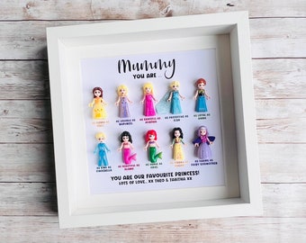 Mummy Mum Princess Gift Frame 10 (Christmas Gift for Mummy Mum Personalised Customised)