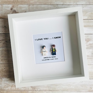 Ich liebe dich, ich weiß Geschenkrahmen (Weihnachten personalisiert Angepasst Star Wars)