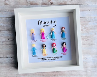 Mummy Mum Princess Gift Frame 8 (Christmas Gift for Mummy Mum Personalised Customised)