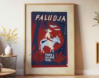 Vintage Cowboy Print: Dutch Wild West Horse Art