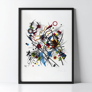 Kandinsky Print - Wassily Kandinsky Poster - Lithographie für die Vierte Bauhausmappe - Abstrakte Wandkunst - Moderner abstrakter Print - Bauhaus
