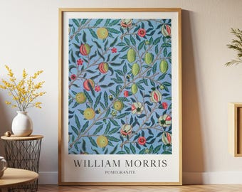 William Morris Granatapfel Druck: Vintage botanische Wandkunst