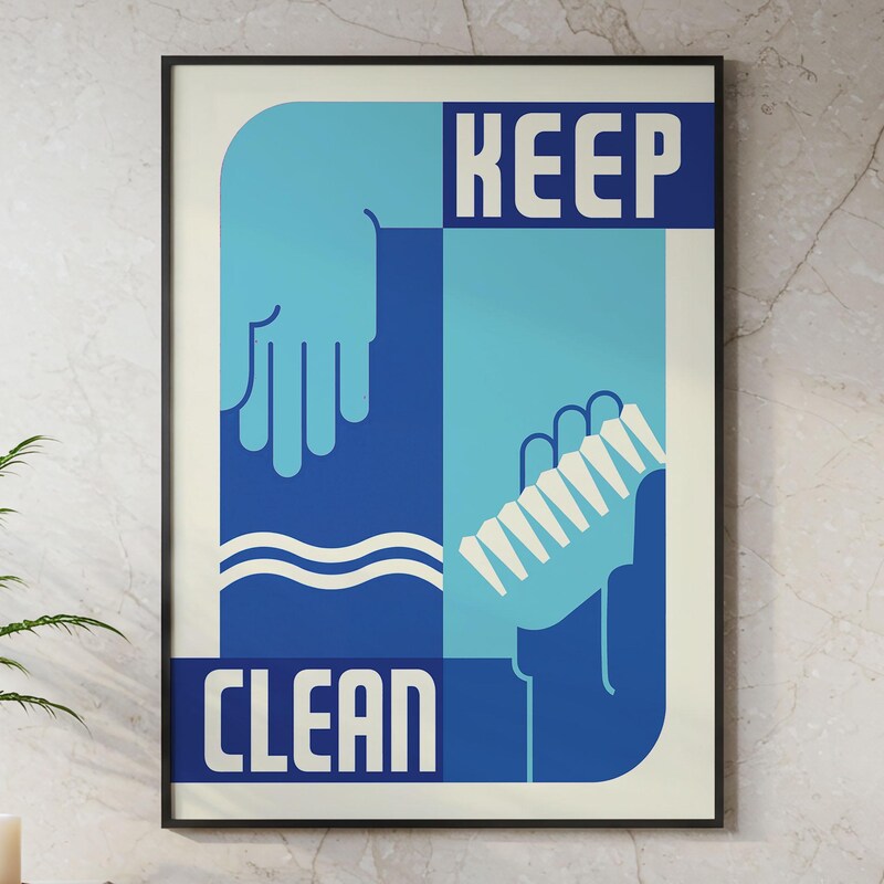 Keep Toilet Clean Poster - Etsy