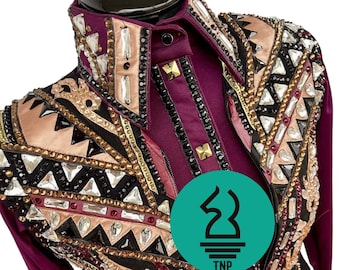 Western wedstrijdshirt met hemd en bijpassend zeem